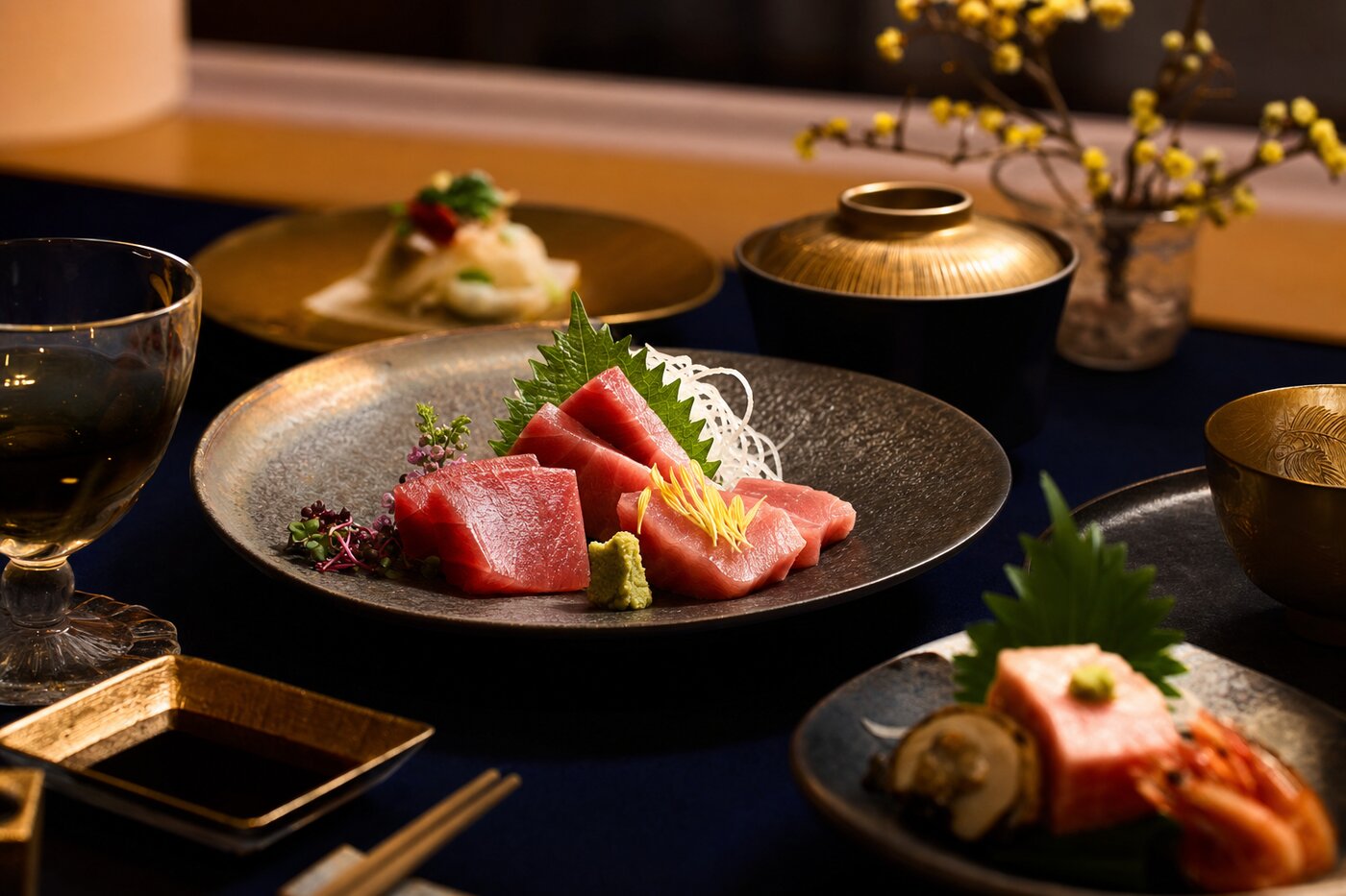 高級ホテル・旅館の本マグロ会席